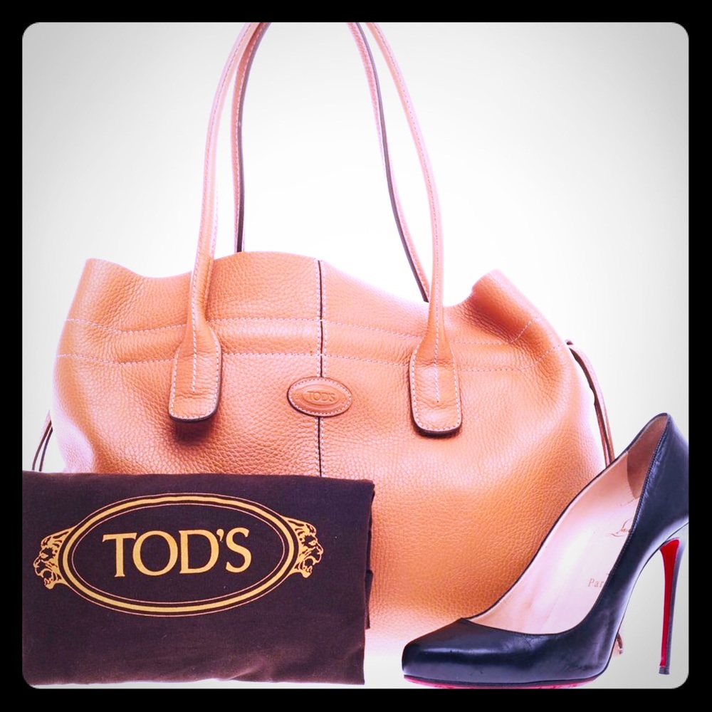 🙅🏻‍♀️SOLD🙅🏻‍♀️TOD’S COGNAC LEATHER SATCHEL BAG